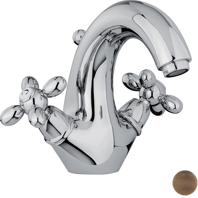Смеситель для раковины Fima Carlo Frattini Olivia F5041BR (бронза), с донным клапаном