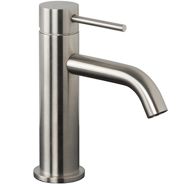 Смеситель для раковины Fima Carlo Frattini Spillo Steel F3071INOX (нержавеющая сталь), с донным клапаном