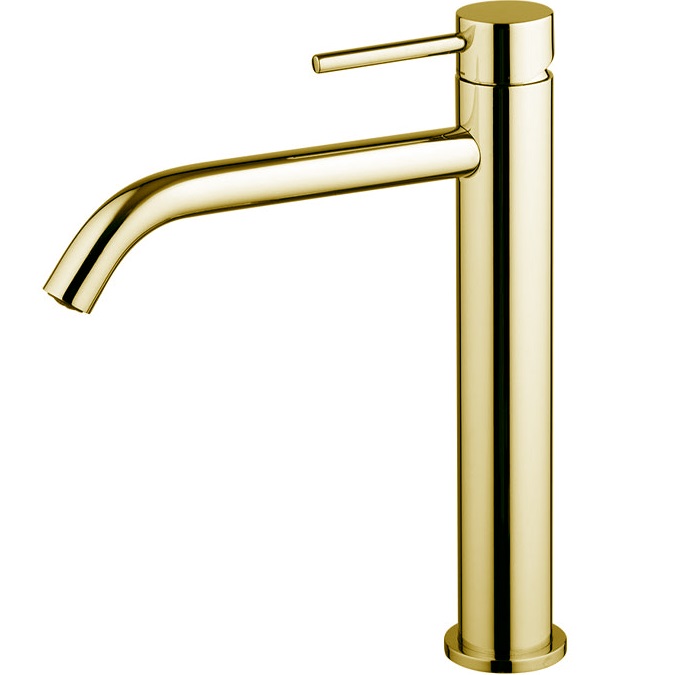 Смеситель для раковины Fima Carlo Frattini Spillo Up F3031LXSOR.1 (золотой), с донным клапаном