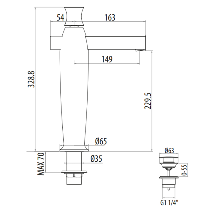 Смеситель для раковины Gattoni Intersezione 4742/47C0cr