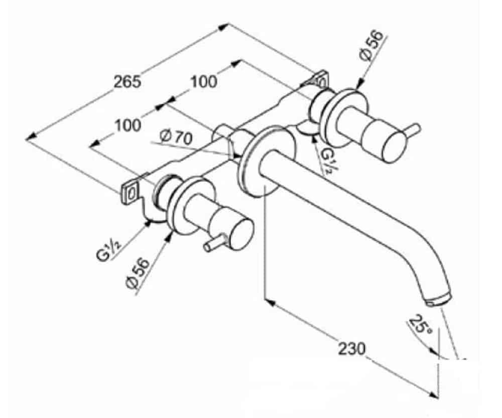 Смеситель для раковины Kludi Bozz 381460520