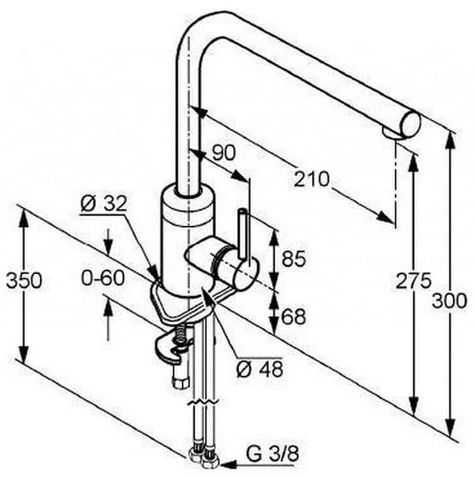 Смеситель для раковины Kludi L-ine 428140577