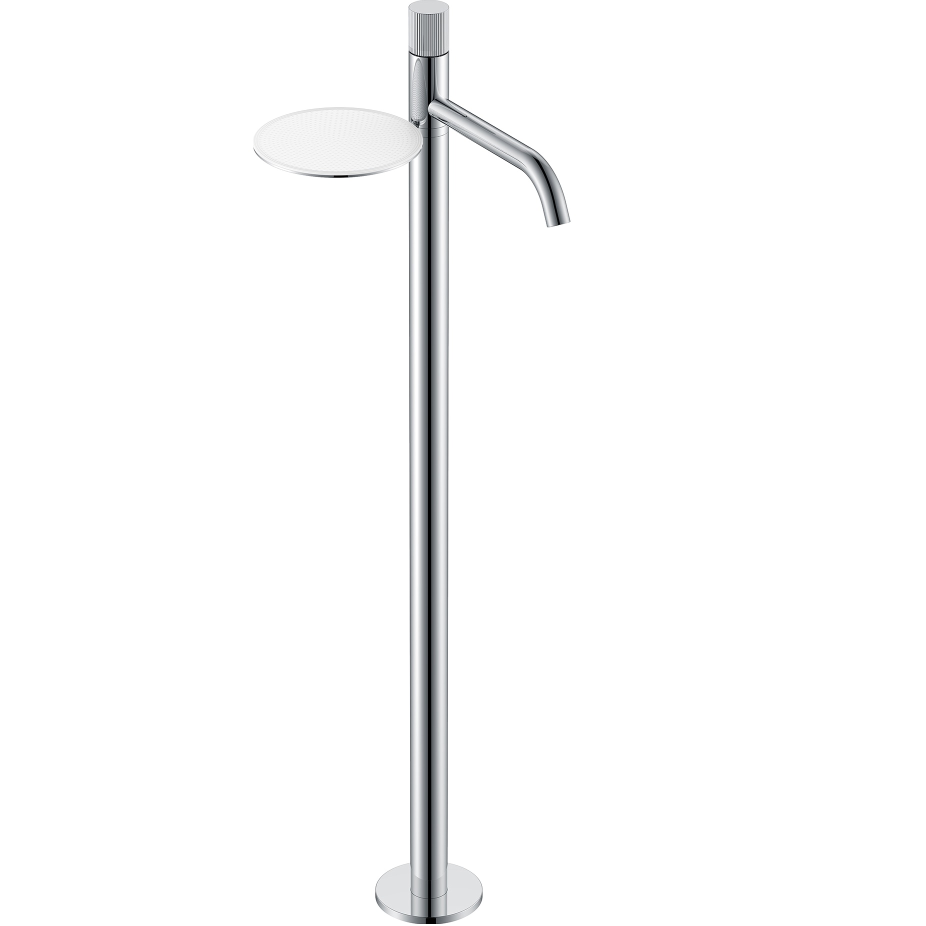 Смеситель для раковины напольный Boheme Stick Linea 120-CRCR.3 (хром), с полкой