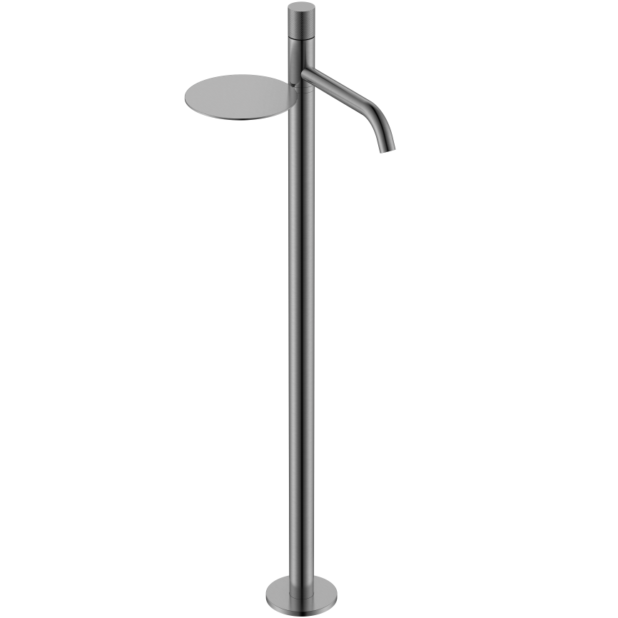 Смеситель для раковины напольный Boheme Stick Touch 120-GM.2 (оружейный металл), с полкой