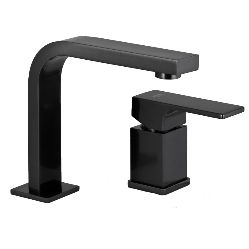 Смеситель для раковины Remer Absolute Brushed Black Chrome AU57CFP (хром черный брашированный)
