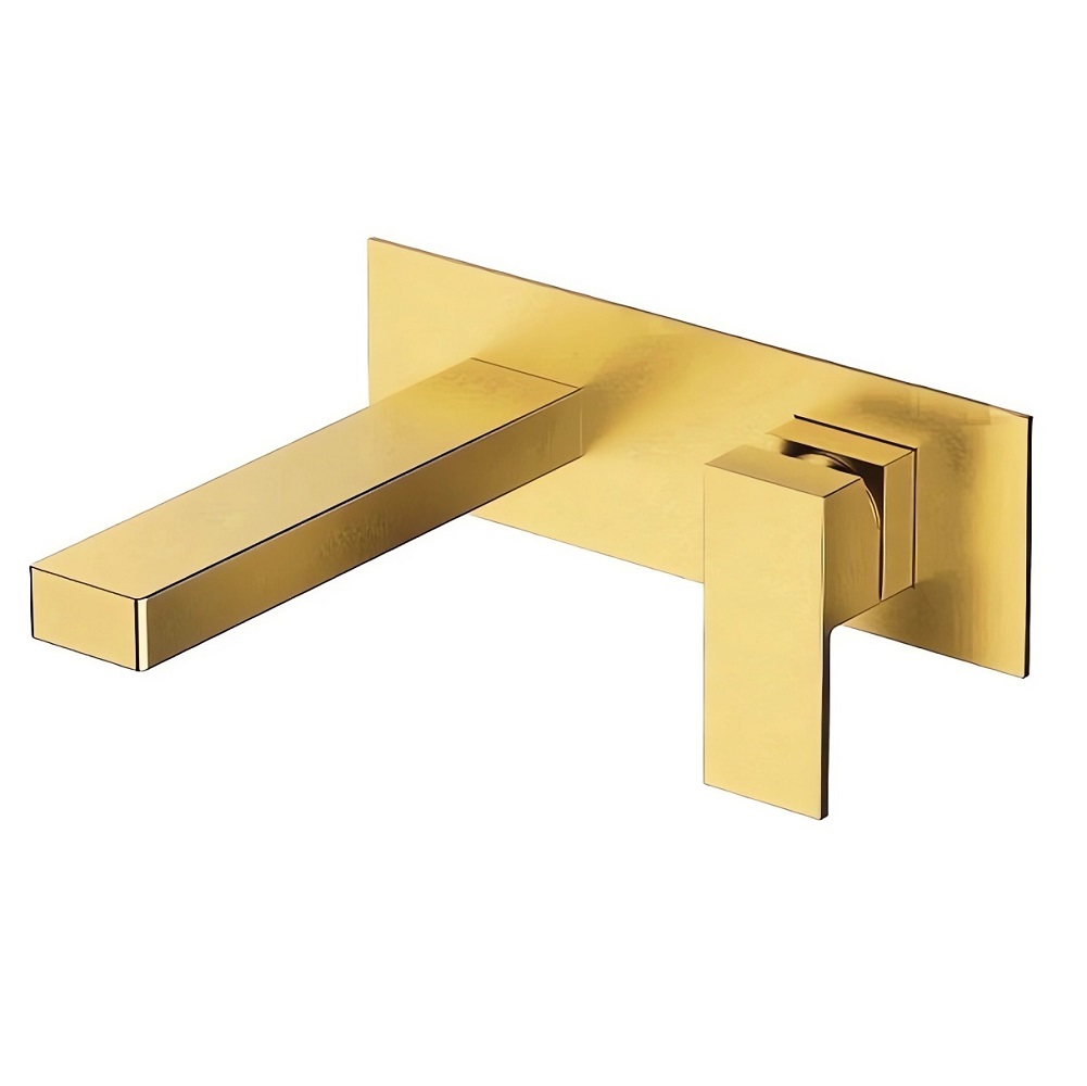 Смеситель для раковины Remer Absolute Brushed Gold AU15BG (золото брашированное), скрытая часть в комплекте