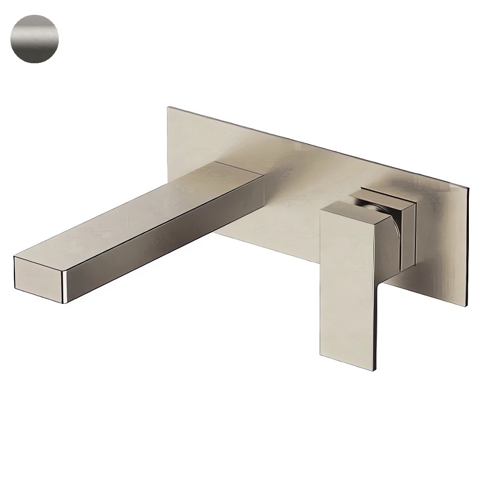 Смеситель для раковины Remer Absolute Matt Brushed Nickel AU15NPO (никель брашированный мат.), скрытая часть в комплекте