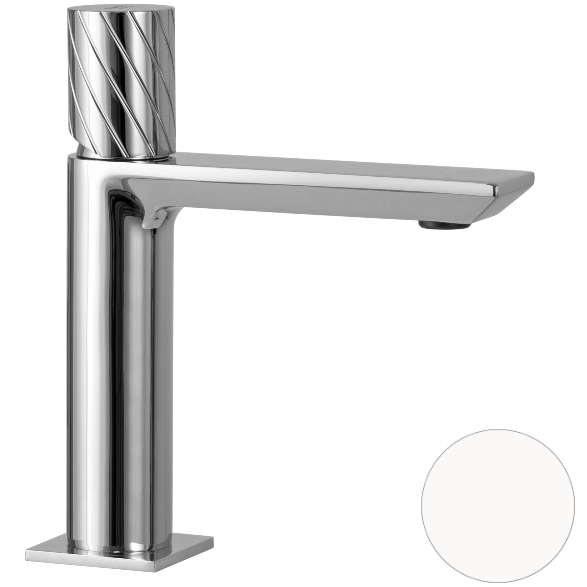 Смеситель для раковины Remer Edge EG710BO (белый матовый), с донным клапаном