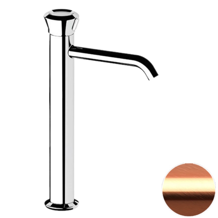 Смеситель для раковины Remer Element ET11LXLRP (медь брашированная), без донного клапана
