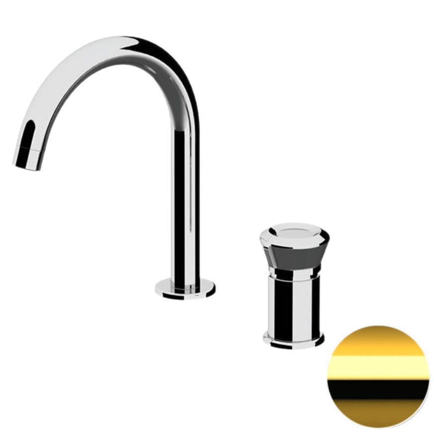 Смеситель для раковины Remer Element ET57DO (золотой), без донного клапана