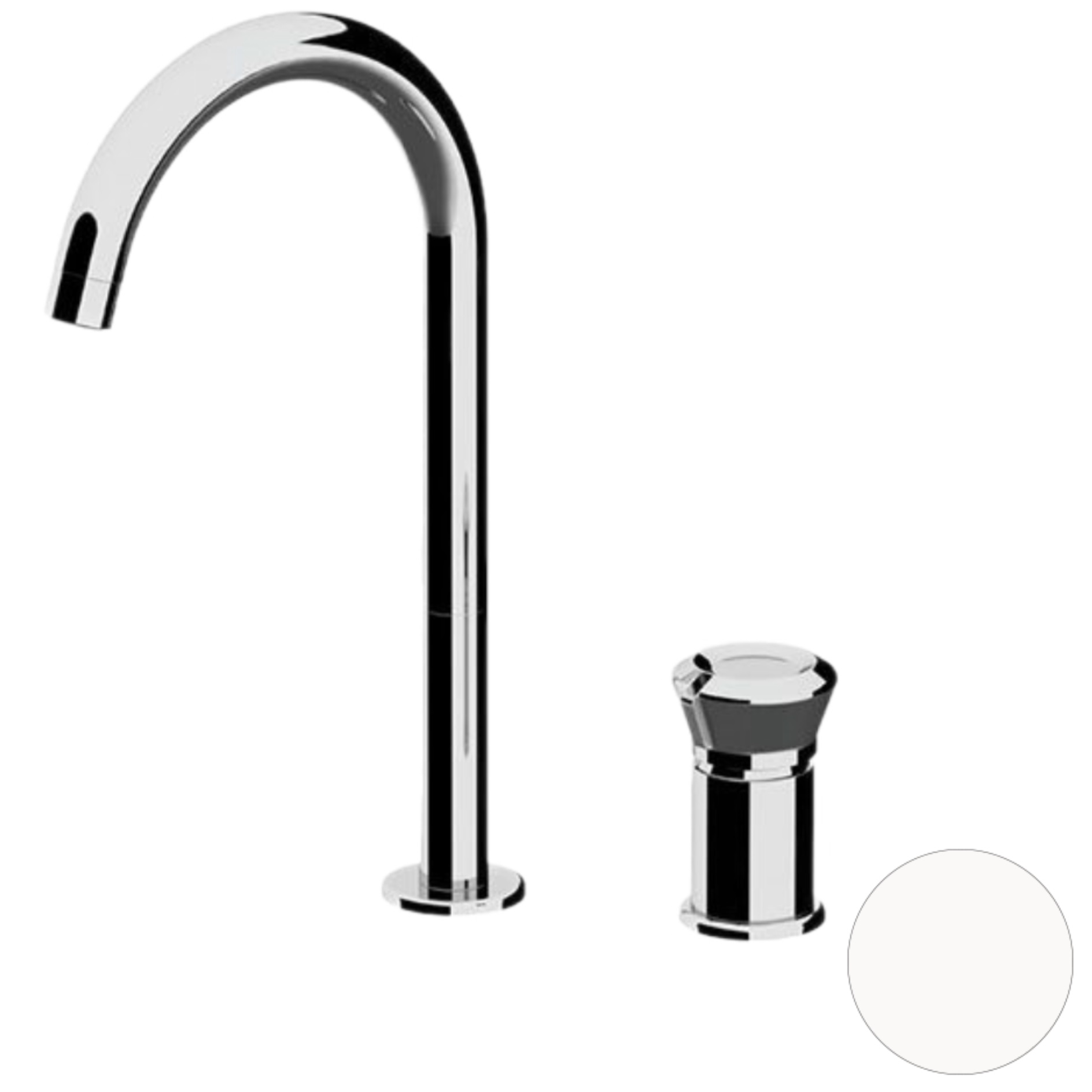 Смеситель для раковины Remer Element ET57LBO (белый матовый), без донного клапана