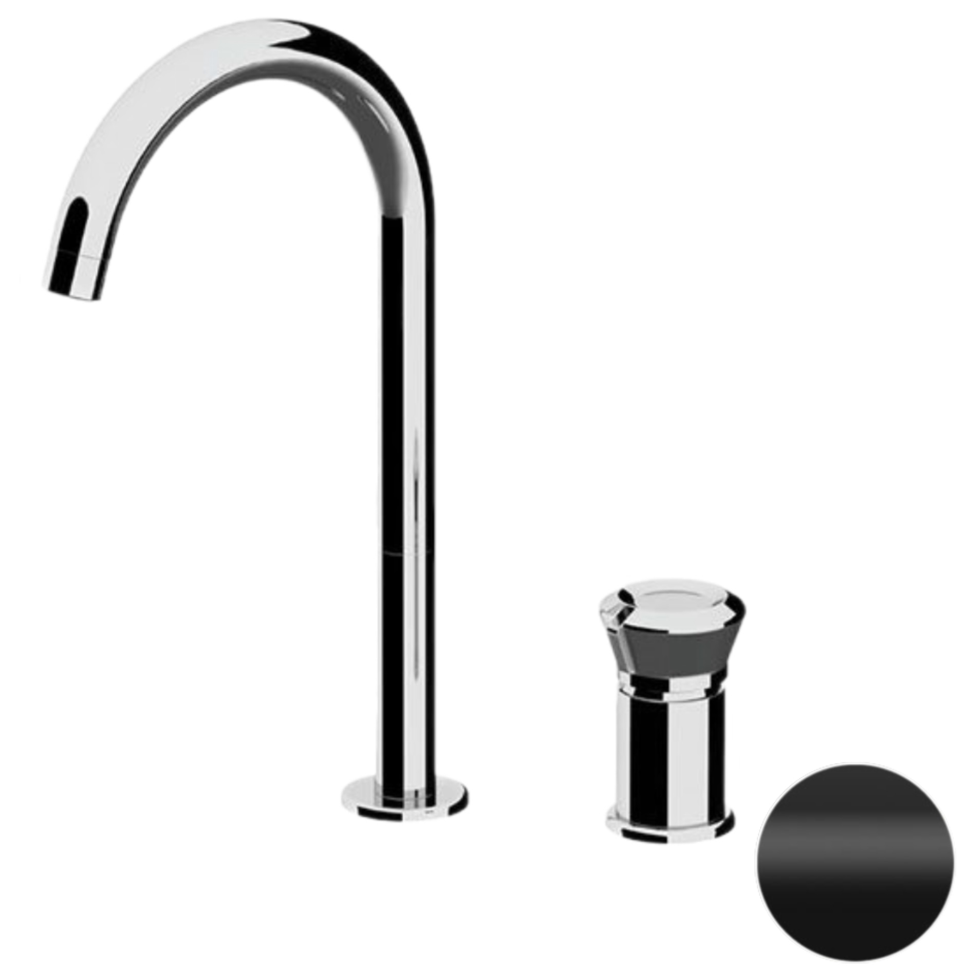 Смеситель для раковины Remer Element ET57LNO (черный матовый), без донного клапана