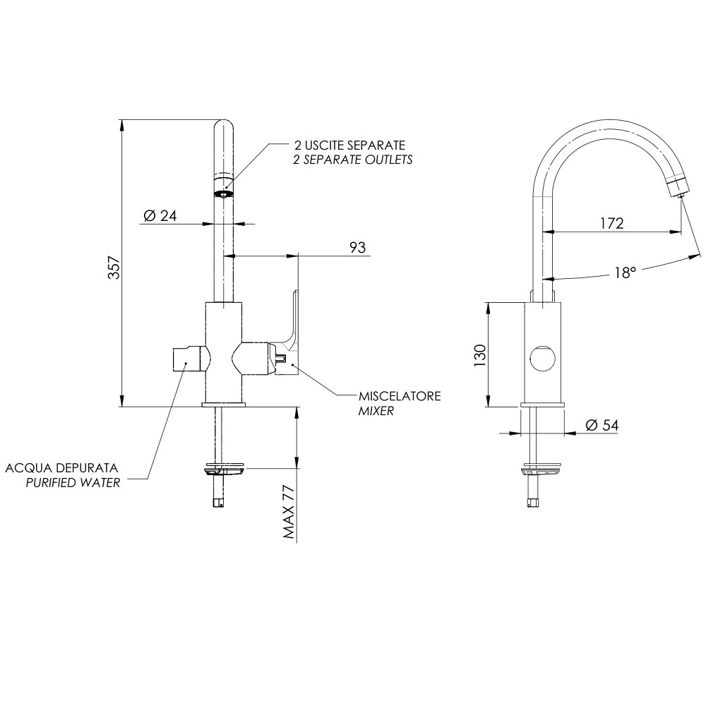 Смеситель для раковины Remer Energy EY79DW (хром)