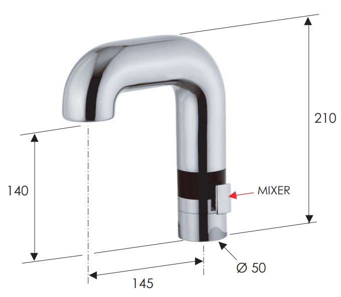 Смеситель для раковины Remer Tempor & Sensor SE14 (хром)