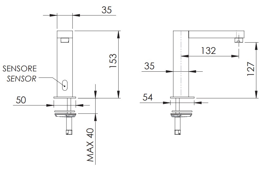 Смеситель для раковины Remer Tempor & Sensor SE17 (хром)
