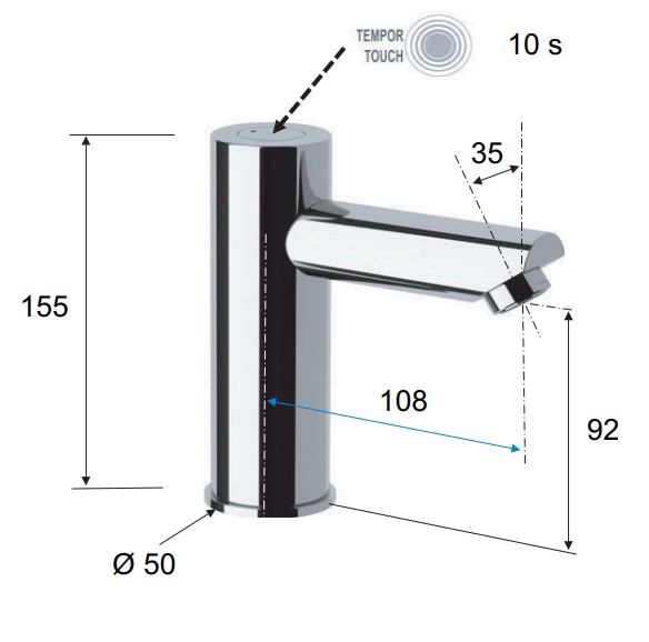 Смеситель для раковины Remer Tempor & Sensor TTE18 (хром)