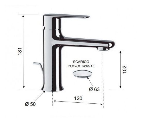 Смеситель для раковины Remer Vanity V10 (хром)