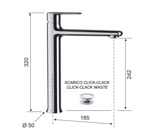Смеситель для раковины Remer Vanity V10L (хром)