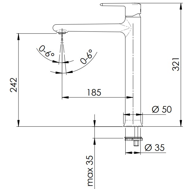 Смеситель для раковины Remer Vanity V11L (хром)