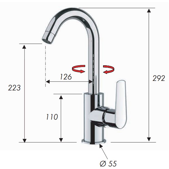 Смеситель для кухни Remer Vanity V72C (хром)