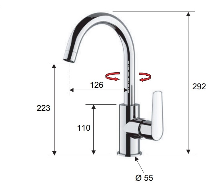 Смеситель для кухни Remer Vanity V72C (хром)