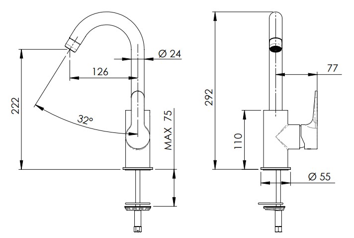 Смеситель для раковины Remer Winner W72C (хром)