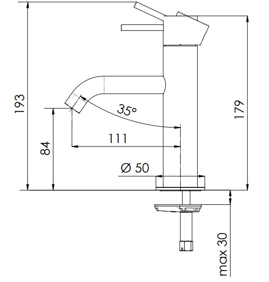 Смеситель для раковины Remer X Style X12 (хром)