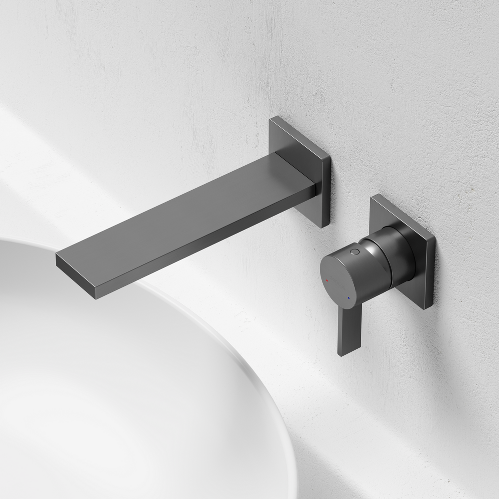 Смеситель для раковины скрытого монтажа Sancos Линн (Linn) SC9021GG (вороненая сталь), с внутренней частью