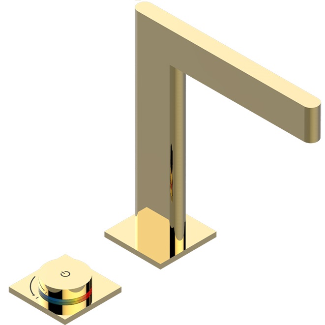 Смеситель для раковины THG ICON-X Carbone gold U7S-F01-170V (золотой), с донным клапаном, электронный