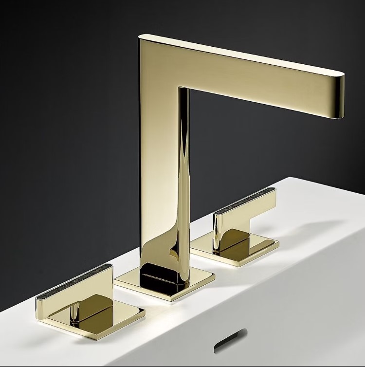 Смеситель для раковины THG ICON-X Carbone gold U7T-F01-151 (золотой), с донным клапаном