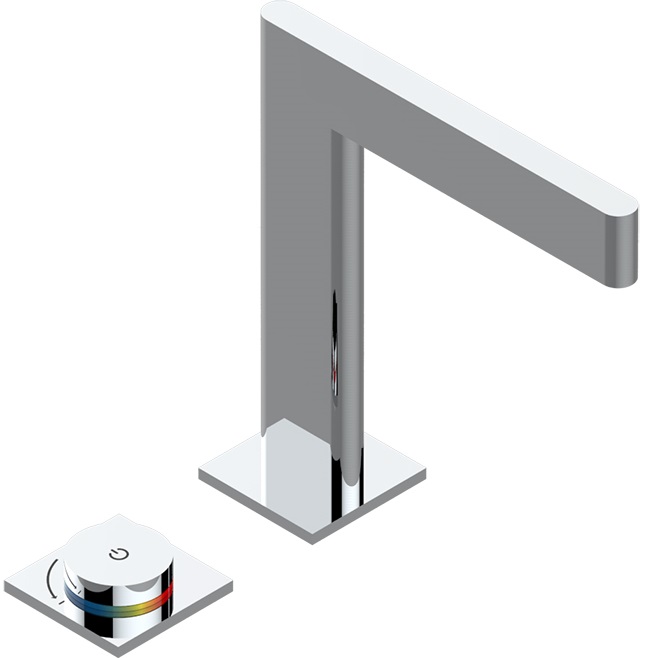 Смеситель для раковины THG ICON-X Titane U7L-A02-170V (хром), с донным клапаном, электронный