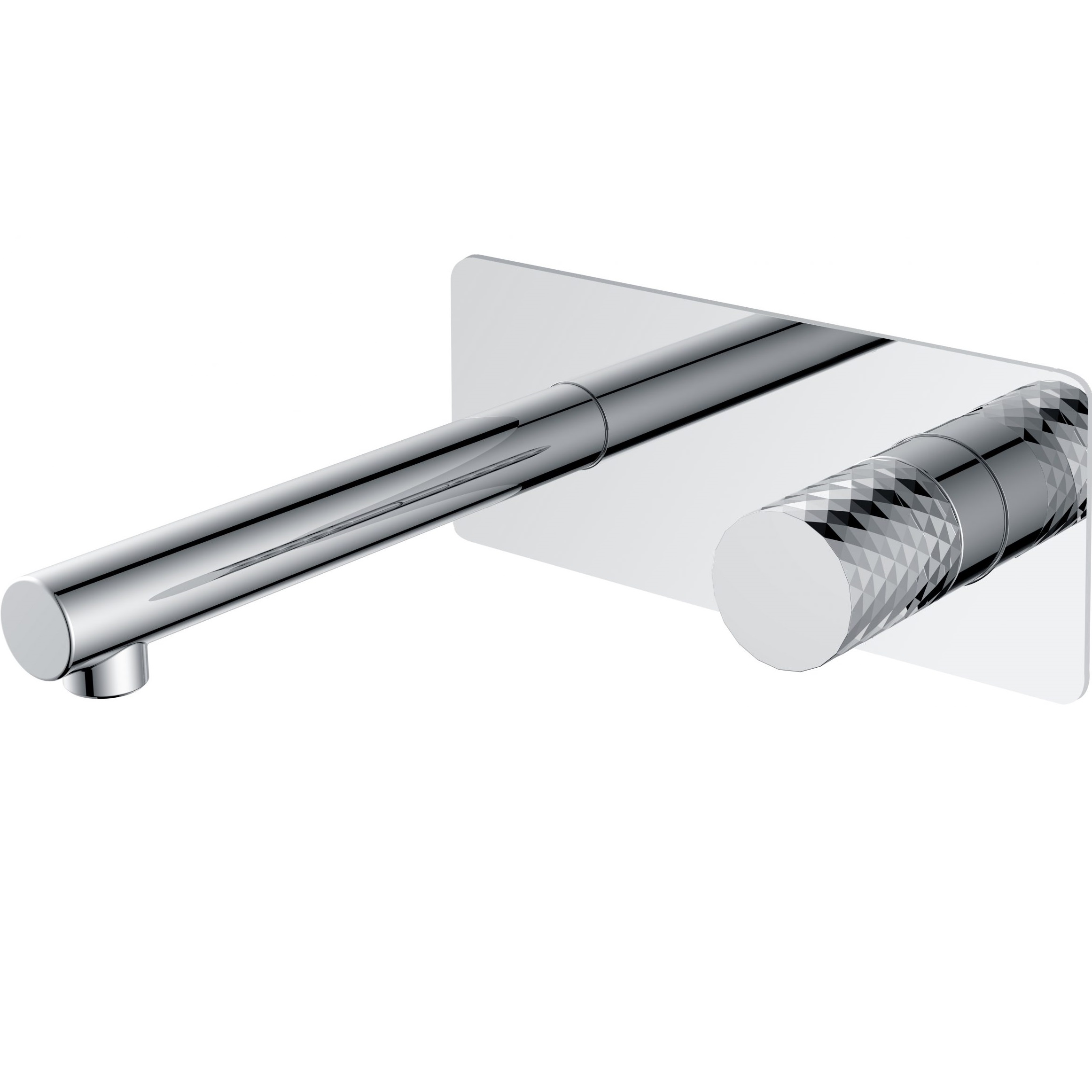 Смеситель для раковины встроенный Boheme Stick Diamond 125-CRCR (хром), без донного клапана