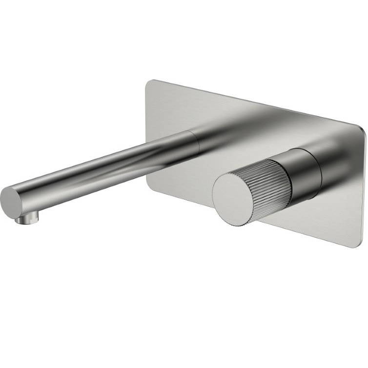 Смеситель для раковины встроенный Boheme Stick Linea 125-NB.3 (никель брашированный), без донного клапана