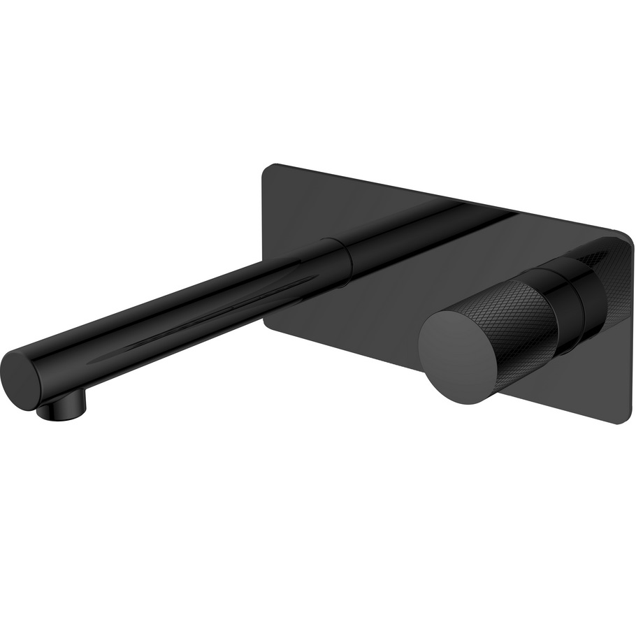Смеситель для раковины встроенный Boheme Stick Touch 125-BB.2 (черный матовый), без донного клапана