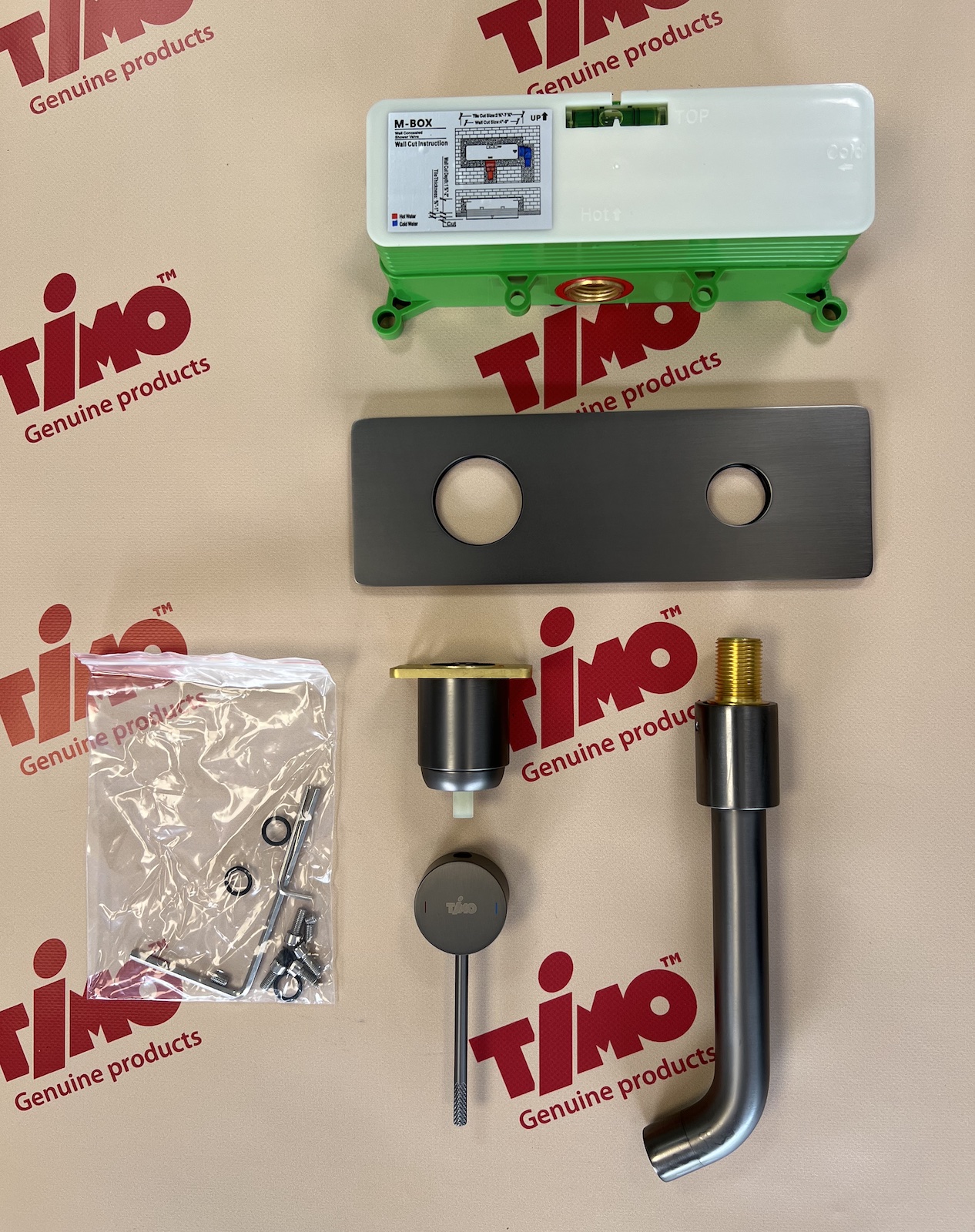 Смеситель для раковины встроенный Timo Saona 2371/18SM (черное золото)
