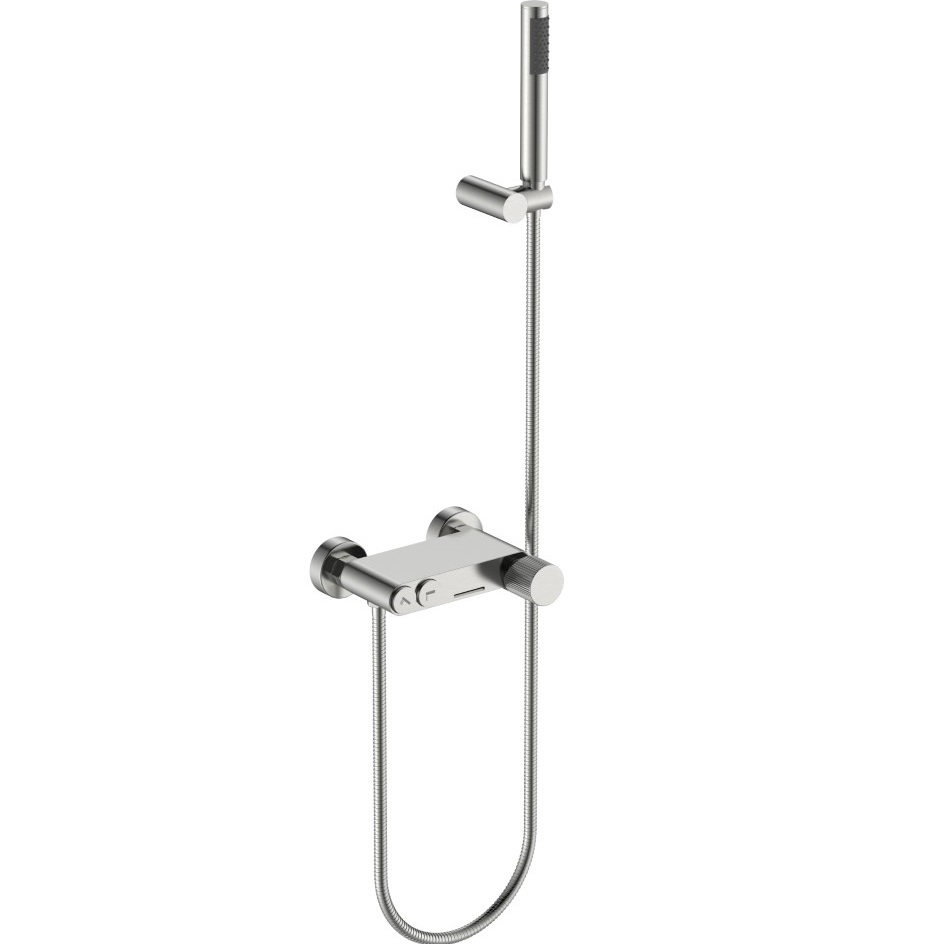 Смеситель для ванны Boheme Stick Linea 123-NB.3 (никель брашированный), с душевой лейкой