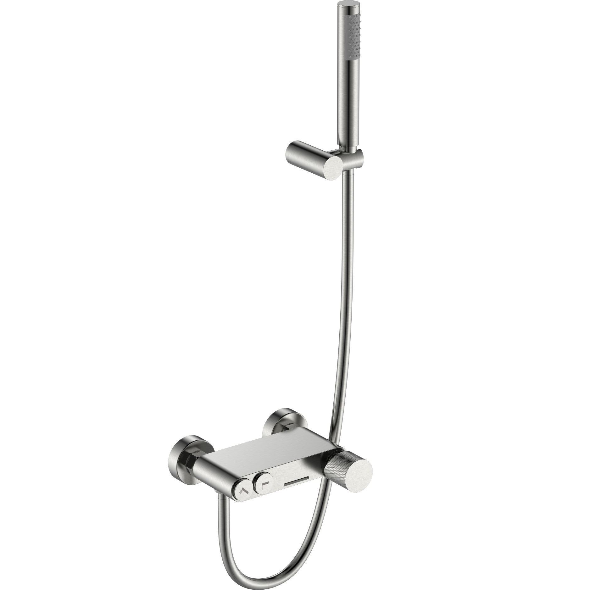 Смеситель для ванны Boheme Stick Touch 123-NB.2 (никель брашированный), с душевой лейкой