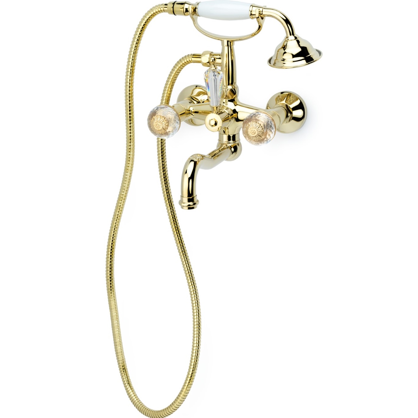 Смеситель для ванны Boheme Tradizionale Oro Flora 293-FL (золотой), с изливом