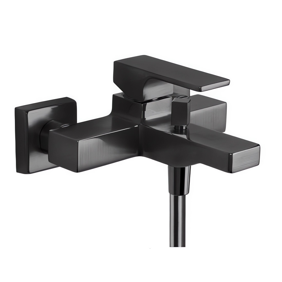 Смеситель для ванны и душа Remer Absolute Brushed Black Chrome AU05CFP (хром черный брашированный)