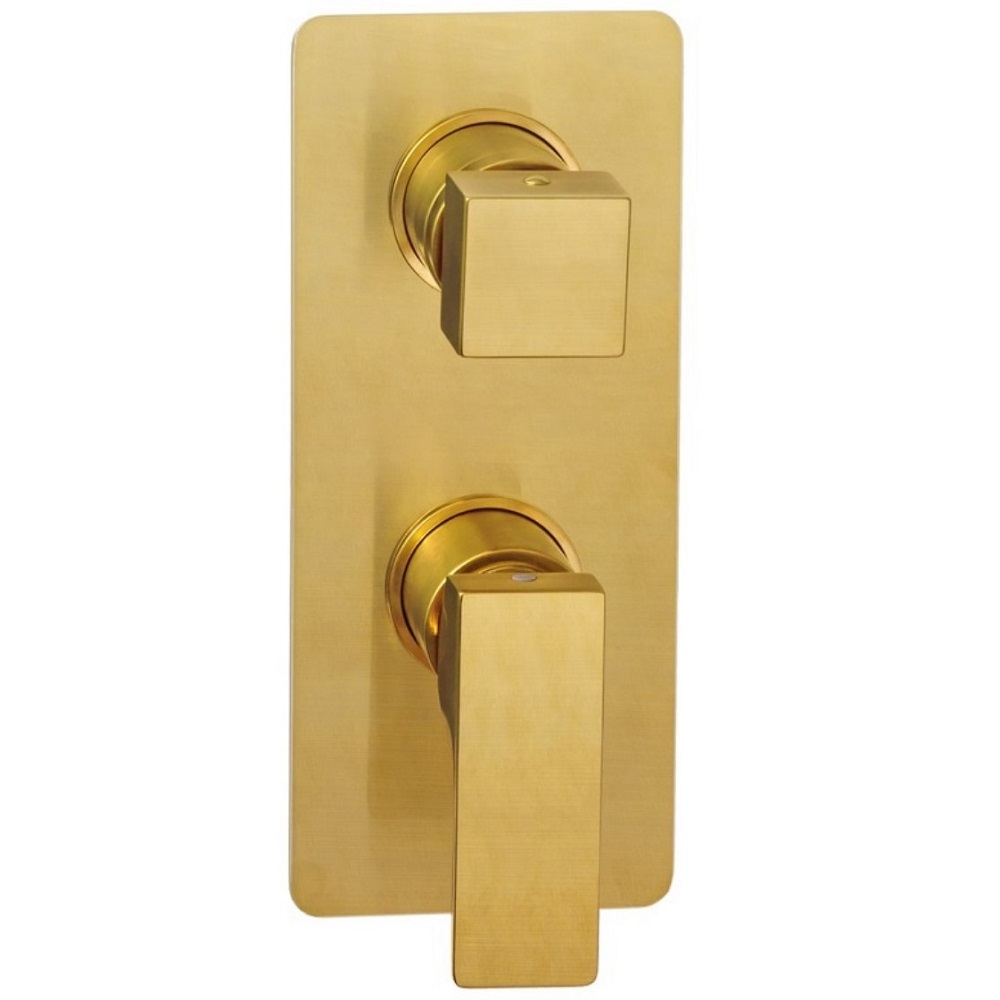 Смеситель для ванны и душа Remer Absolute Brushed Gold AU92BG (золото брашированное), скрытая часть в комплекте