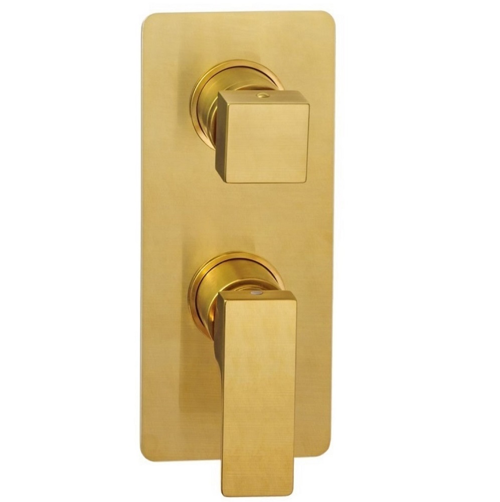 Смеситель для ванны и душа Remer Absolute Brushed Gold AU92KBBG (золото брашированное), скрытая часть приобретается отдельно