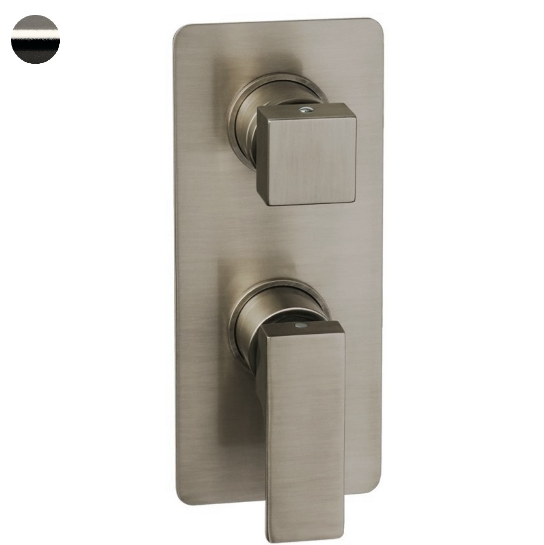 Смеситель для ванны и душа Remer Absolute Brushed Nickel AU92KBNP (никель брашированный глянц.), скрытая часть приобретается отдельно