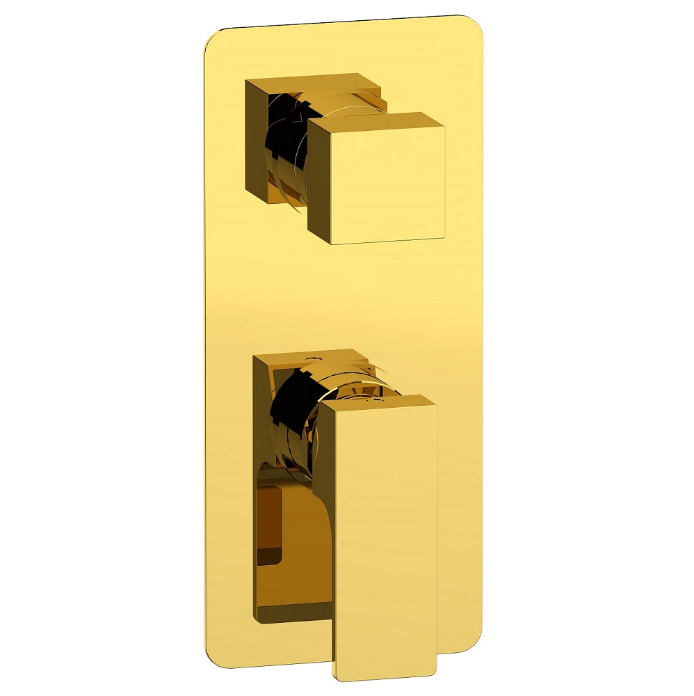 Смеситель для ванны и душа Remer Absolute Shiny Gold AU92DO (золото глянцевое), скрытая часть в комплекте