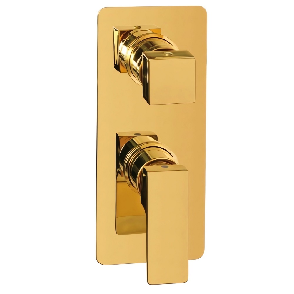 Смеситель для ванны и душа Remer Absolute Shiny Gold AU92KBDO (золото глянцевое), скрытая часть приобретается отдельно