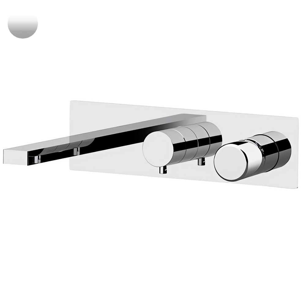 Смеситель для ванны и душа Remer Dot DT54D2BO (белый матовый), 2 потока, без душевого гарнитура