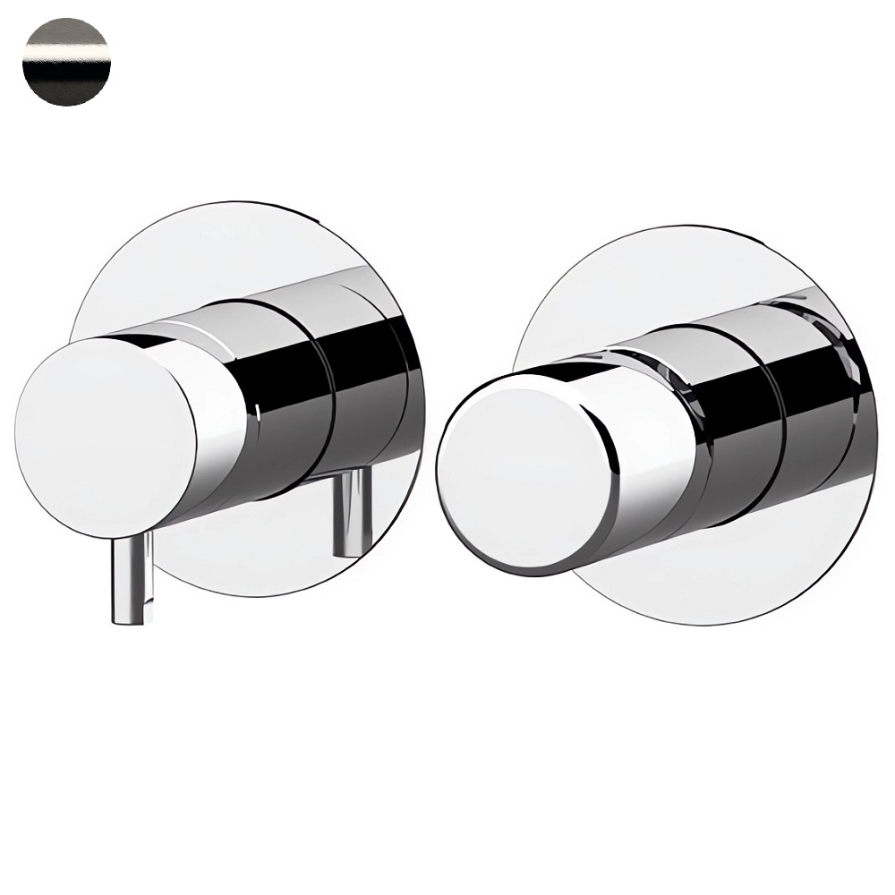 Смеситель для ванны и душа Remer Dot DT92ZPNP (никель брашированный), 2 потока, скрытая часть в комплекте