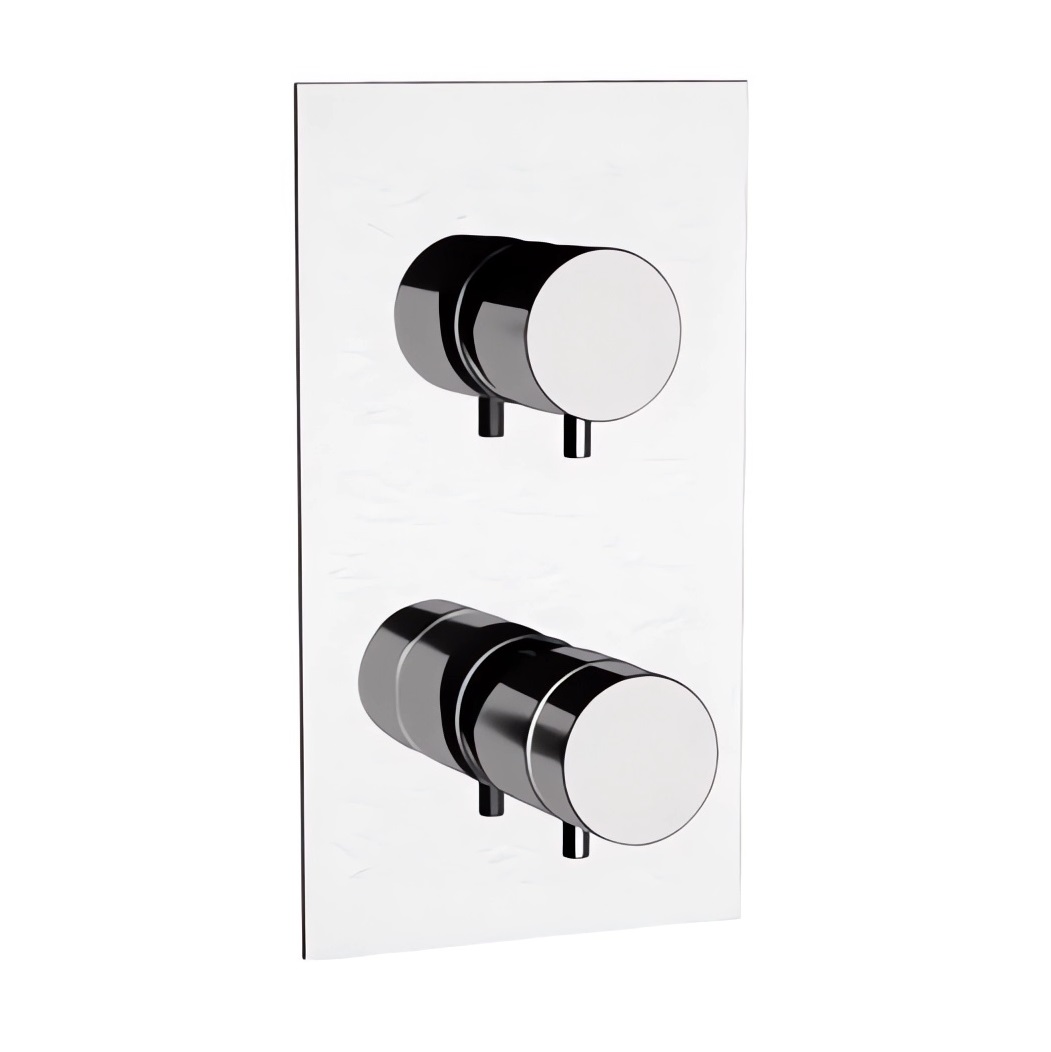 Смеситель для ванны и душа Remer Minimal Thermo NT92Q (хром), 2 потока, скрытая часть в комплекте, с термостатом