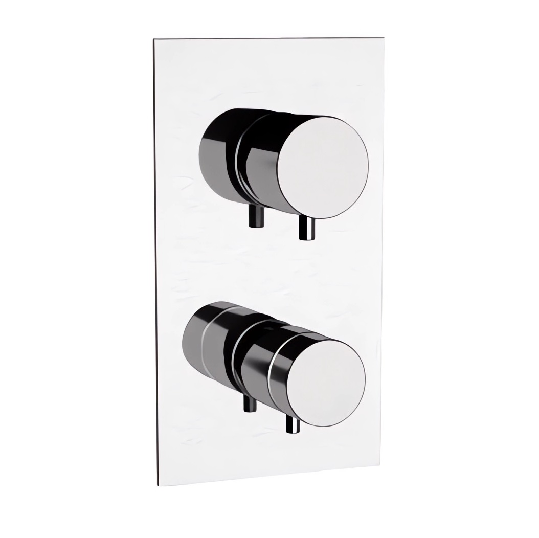 Смеситель для ванны и душа Remer Minimal Thermo NT93Q (хром), 3 потока, скрытая часть в комплекте, с термостатом