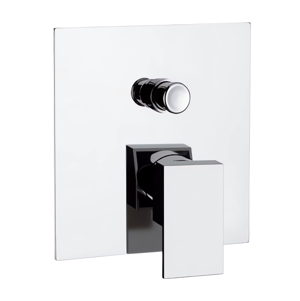 Смеситель для ванны и душа Remer Q-Design QD09 (хром), 2 потока, скрытая часть в комплекте
