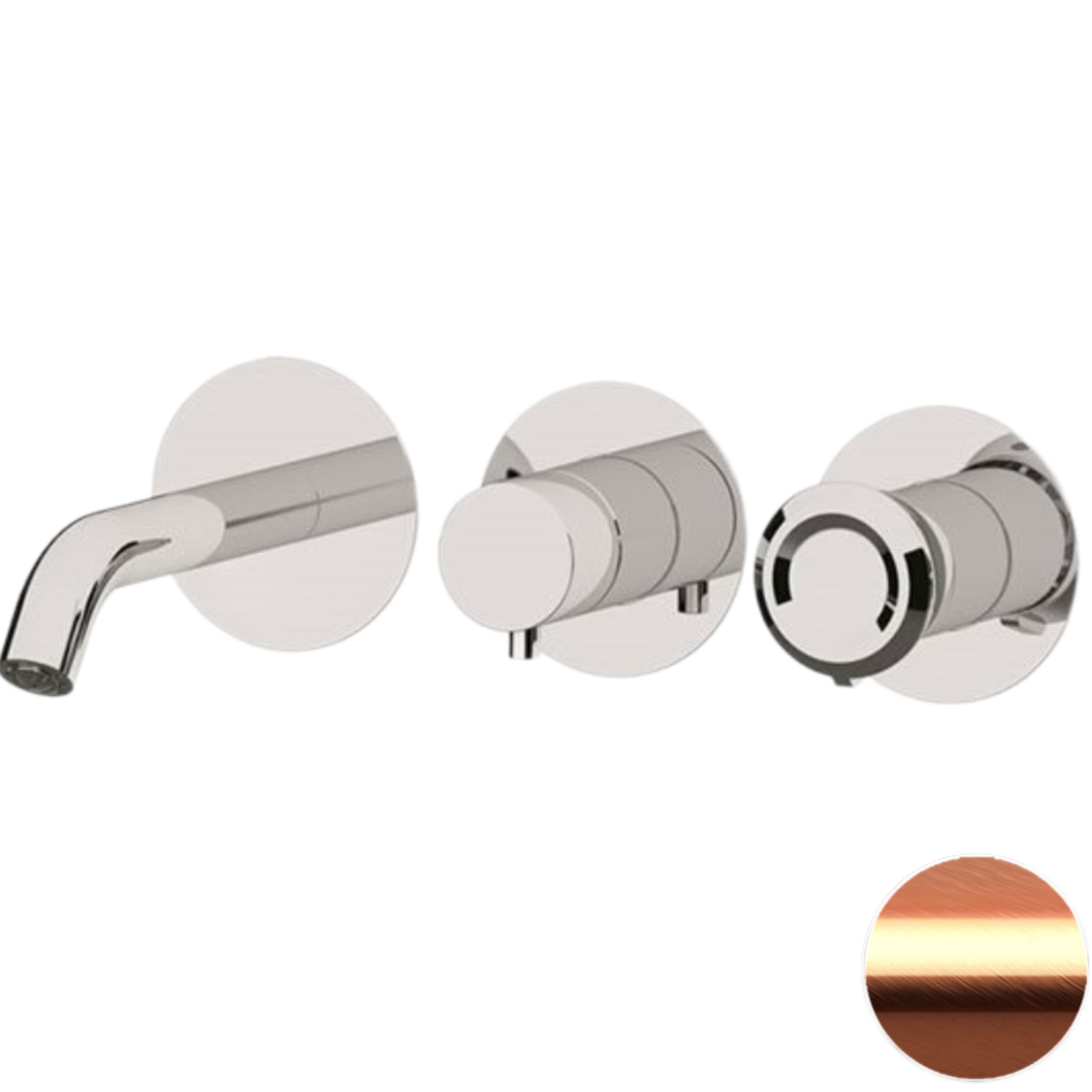 Смеситель для ванны скрытого монтажа Remer Element ET54D3PRP (медь брашированная)